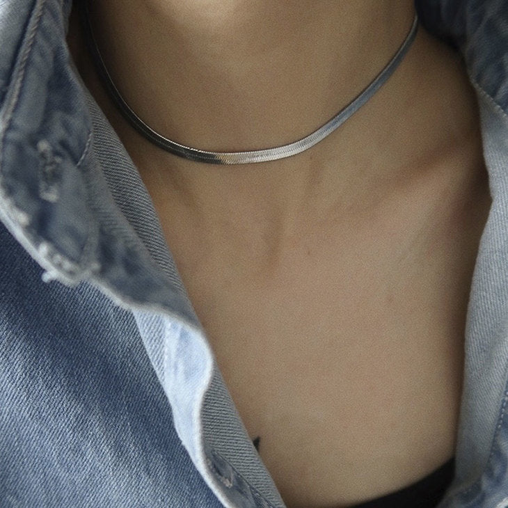 Silver Herringbone Chain