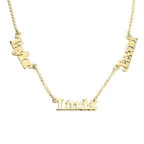 Multiple Name Necklace with Two or Three Names