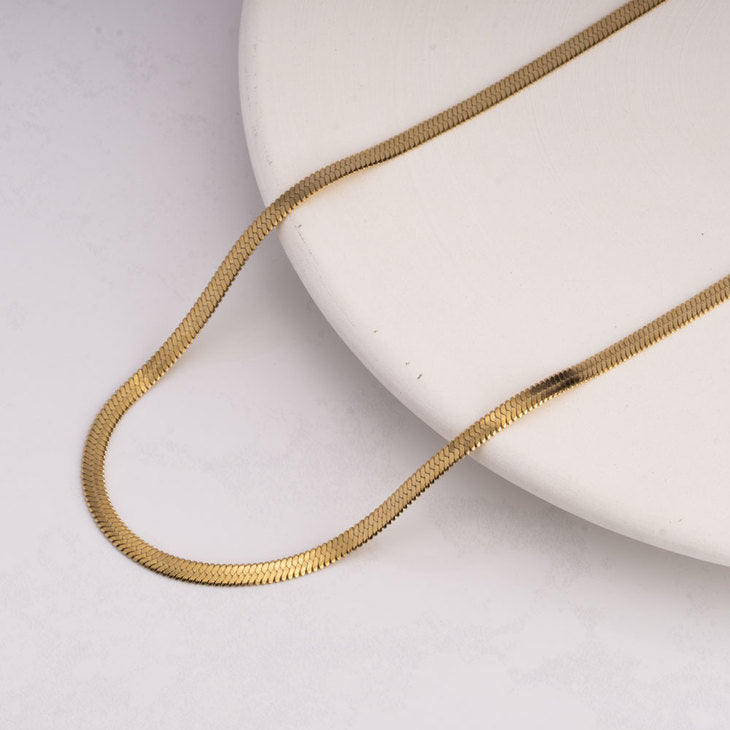 Gold Herringbone Chain