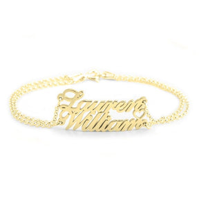 Two Name Bracelet With Heart