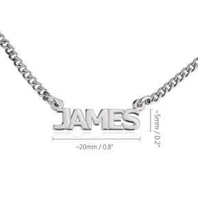 Cuban Link Name Necklace in Capitals