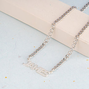 Cuban Link Name Necklace in Capitals