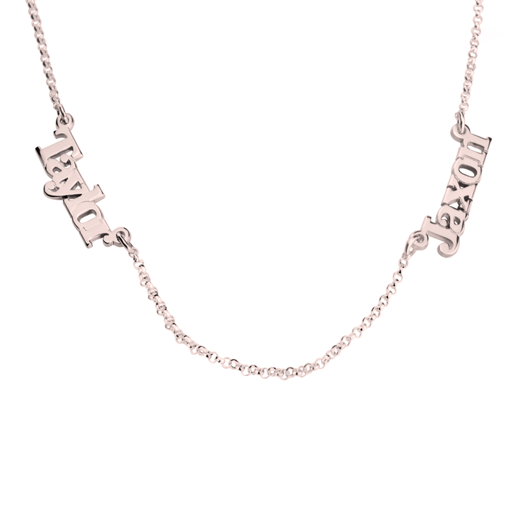 Multiple Name Necklace with Two or Three Names